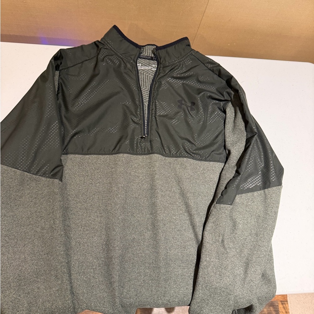 Under Armour Men's Two-Tone Gray Quarter-Zip Jacket